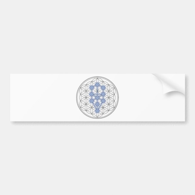 Flower of life and tree of life. bumper sticker (Front)