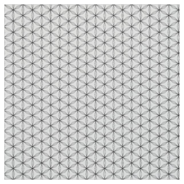 Flower of life black pattern fabric (Swatch)