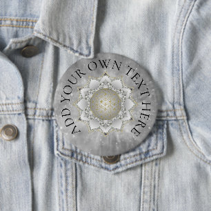 Flower Of Life - Blossoms Mandala 1 10 Cm Round Badge