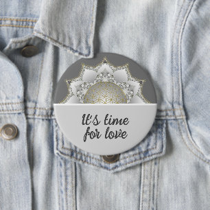Flower Of Life - Blossoms Mandala 1 10 Cm Round Badge