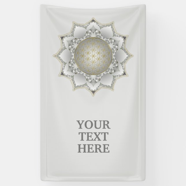 Flower Of Life - Blossoms Mandala 1 Banner (Vertical)