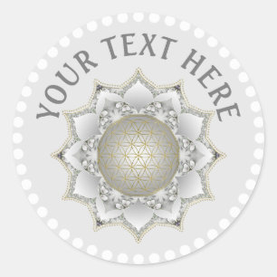 Flower Of Life - Blossoms Mandala 1 Classic Round Sticker