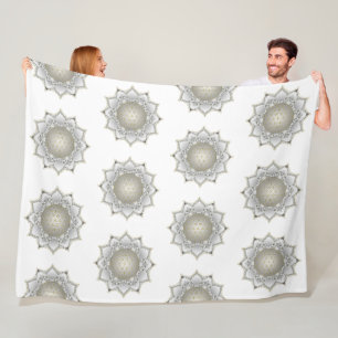 Flower Of Life - Blossoms Mandala 1 Fleece Blanket