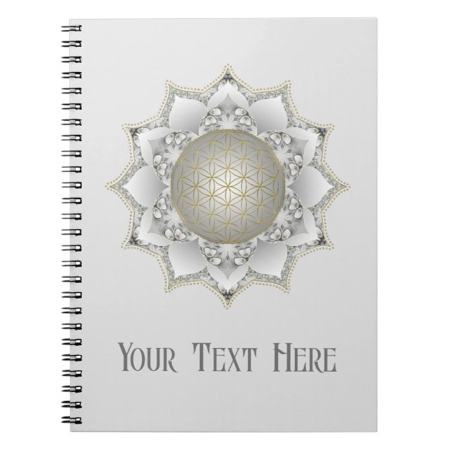 Flower Of Life - Blossoms Mandala 1 Notebook (Front)