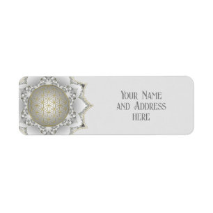Flower Of Life - Blossoms Mandala 1 Return Address Label