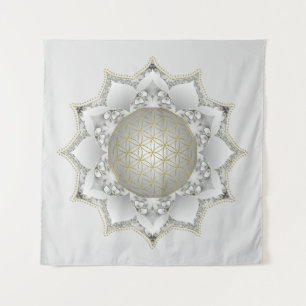 Flower Of Life - Blossoms Mandala 1 Tapestry