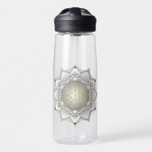 Flower Of Life - Blossoms Mandala 1 Water Bottle