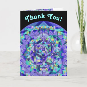 Flower of Life Blue~Thank You Cards