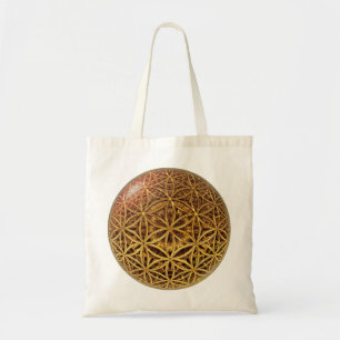 Flower Of Life / Blume des Lebens - ball grid gold Tote Bag