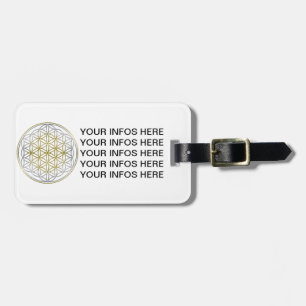 FLOWER OF LIFE / Blume des Lebens - BiColor Luggage Tag