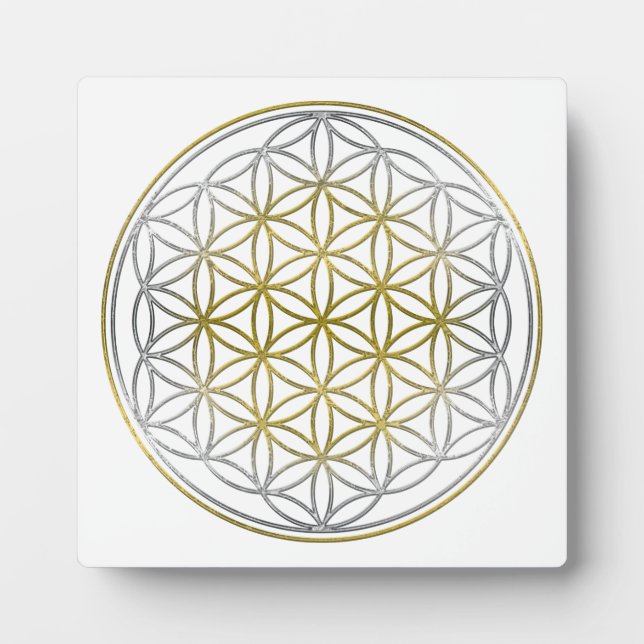 FLOWER OF LIFE / Blume des Lebens - BiColor Plaque (Front)