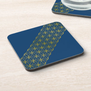Flower of Life / Blume des Lebens - Border gold Coaster