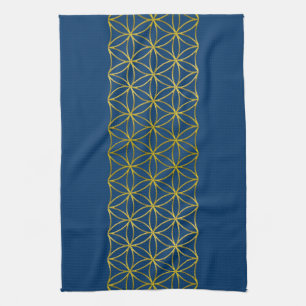 Flower of Life / Blume des Lebens - Border gold Tea Towel
