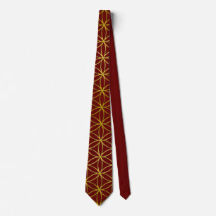 Flower of Life / Blume des Lebens - Border gold Tie