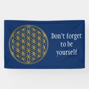 Flower Of Life / Blume des Lebens - brilliant gold Banner