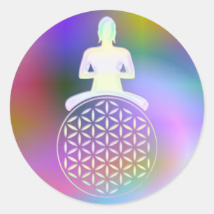 Flower of Life / Blume des Lebens - Buddha Classic Round Sticker