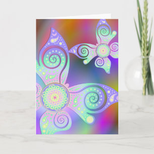 Flower of Life / Blume des Lebens - butterfly Card