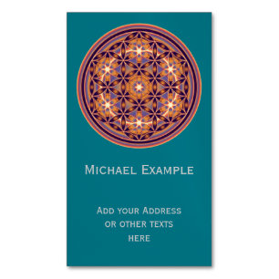 Flower Of Life / Blume des Lebens - Button II Magnetic Business Card
