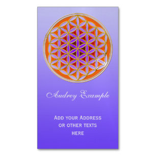Flower Of Life / Blume des Lebens - Button IV Magnetic Business Card