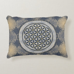 Flower of Life / Blume des Lebens - Button IX Decorative Cushion