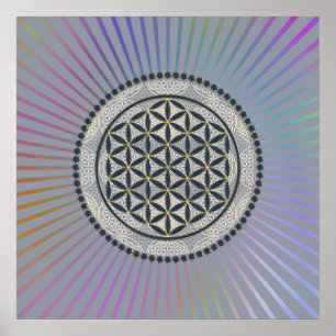 Flower of Life / Blume des Lebens - Button IX Poster