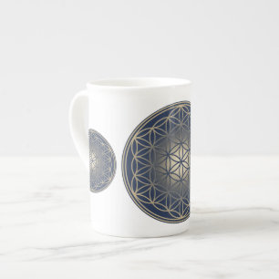 Flower Of Life / Blume des Lebens - Button VIII Bone China Mug