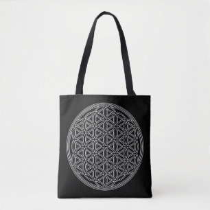 Flower Of Life / Blume des Lebens - contour white Tote Bag