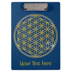 Flower of Life / Blume des Lebens - GOLD Clipboard
