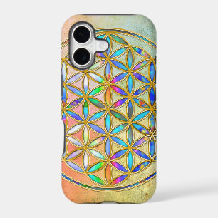 Flower of Life / Blume des Lebens - gold colourful