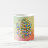 Flower of Life / Blume des Lebens - gold colourful
