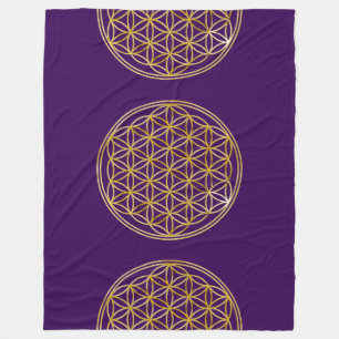 Flower of Life / Blume des Lebens - gold Fleece Blanket