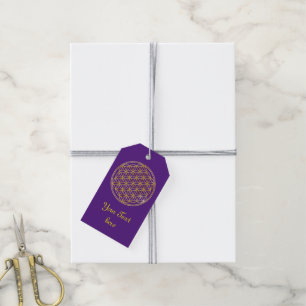 Flower Of Life / Blume des Lebens - gold Gift Tags