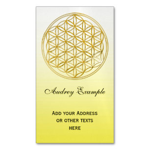 Flower Of Life / Blume des Lebens - gold Magnetic Business Card