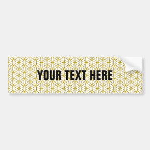 Flower of Life / Blume des Lebens - gold pattern Bumper Sticker