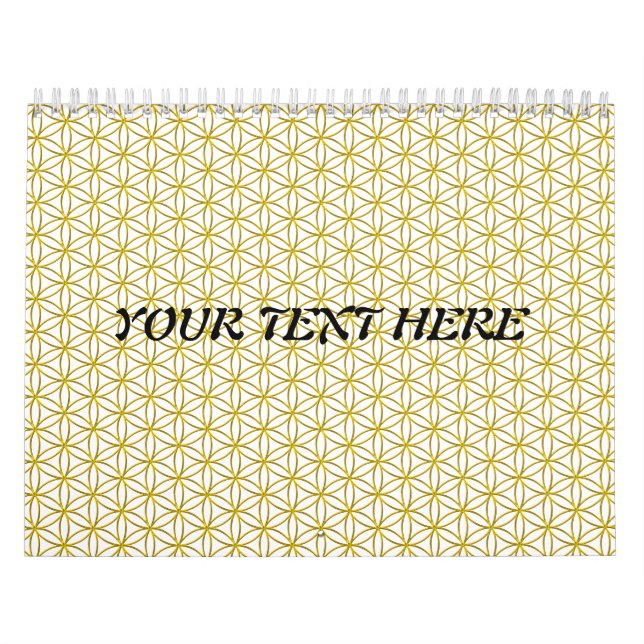 Flower of Life / Blume des Lebens - gold pattern Calendar (Cover)