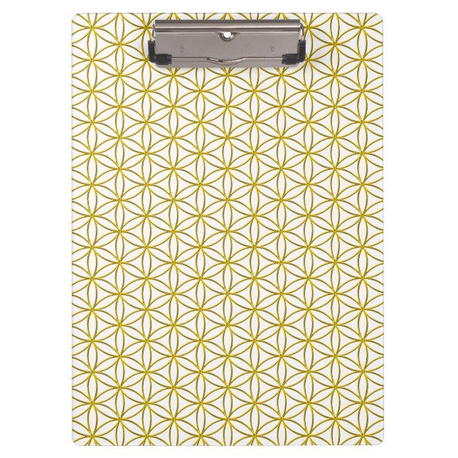 Flower of Life / Blume des Lebens - gold pattern Clipboard (Front)