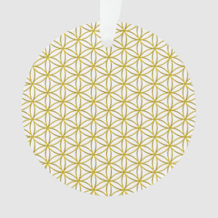 Flower of Life / Blume des Lebens - gold pattern Ornament