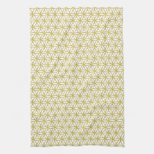 Flower of Life / Blume des Lebens - gold pattern Tea Towel