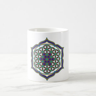 Flower Of Life / Blume des Lebens - Lotus Contour Coffee Mug