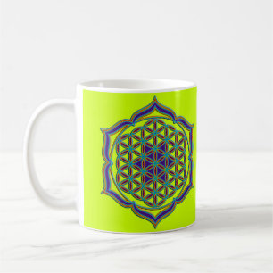 Flower Of Life / Blume des Lebens - Lotus Contour Coffee Mug