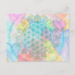 Flower of Life / Blume des Lebens - Love Hearts Postcard