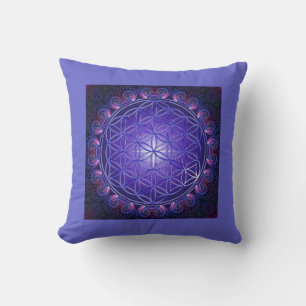 FLOWER OF LIFE / Blume des Lebens Mandala I Square Cushion