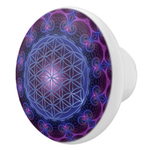 Flower Of Life / Blume des Lebens - Mandala II Ceramic Knob