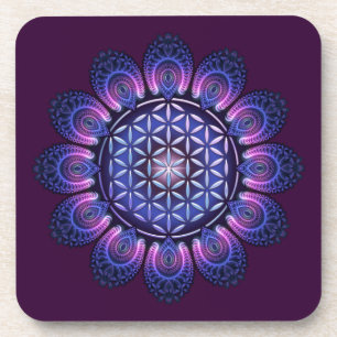 FLOWER OF LIFE / Blume des Lebens - Mandala II Coaster