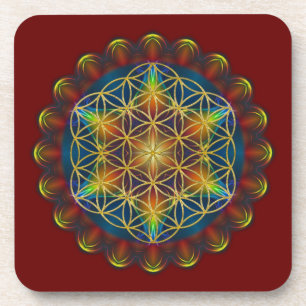 FLOWER OF LIFE / Blume des Lebens - Mandala III Coaster