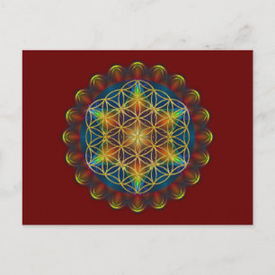 FLOWER OF LIFE / Blume des Lebens - Mandala III Postcard