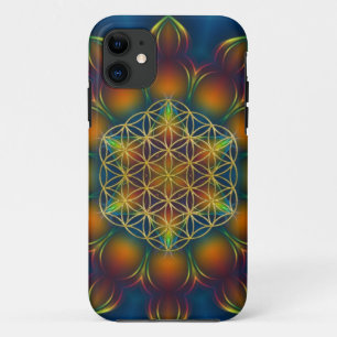 FLOWER OF LIFE/Blume des Lebens Mandala III Square iPhone 11 Case
