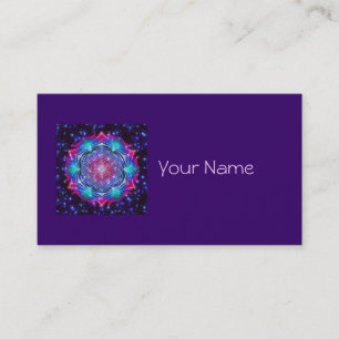 FLOWER OF LIFE/Blume des Lebens Mandala IV Square Business Card