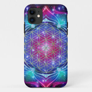 FLOWER OF LIFE/Blume des Lebens Mandala IV Square iPhone 11 Case