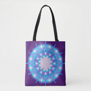 Flower Of Life / Blume des Lebens - Mandala stars Tote Bag